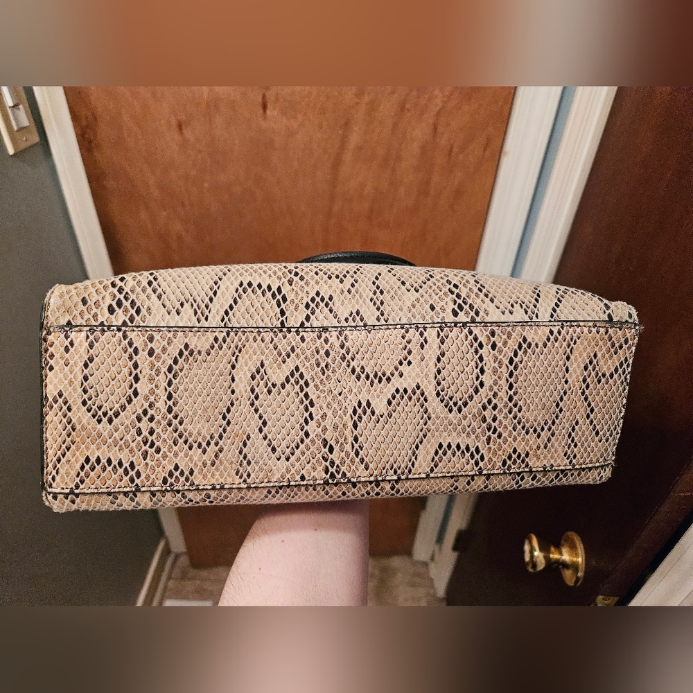 Anne KIein Snake print Handbag + NWT Black Wallet - Picture 11 of 17